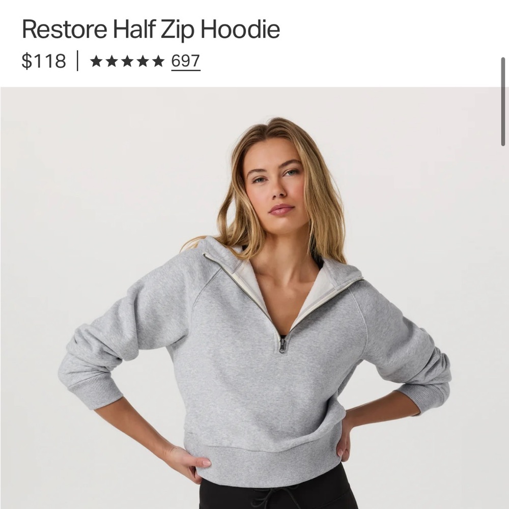 Vuori Restore half zip hoodie